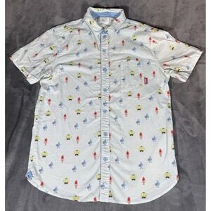 Disney Shirt Kids XL Marvel Avengers Hulk Iron Man Short Sleeve Button Up